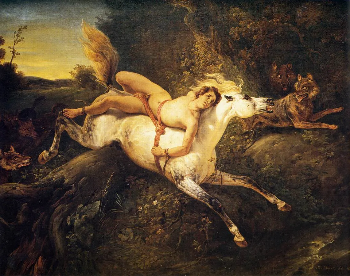 Mazeppa and the Wolves — Horace Vernet