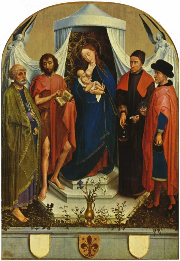 Medici Madonna (1460) by Rogier van der Weyden — original painting reproduced as a hand-painted oil on canvas