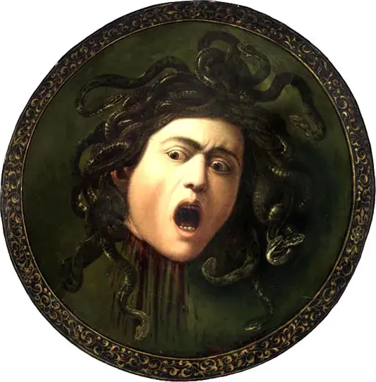 Medusa Murtola (1595) by Caravaggio — original painting reproduced as a hand-painted oil on canvas