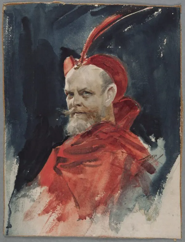 Mefisto Consul Dahlander (1884) by Anders Zorn — original painting reproduced as a hand-painted oil on canvas