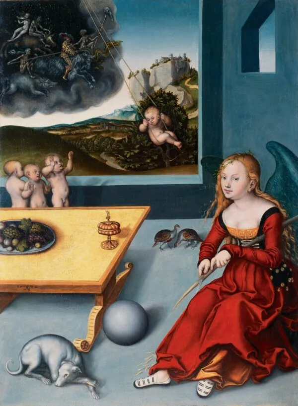 Melancholia (1532) by Lucas Cranach the Elder — original painting reproduced as a hand-painted oil on canvas