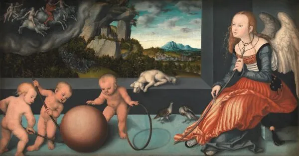Melancholy (1532) by Lucas Cranach the Elder — original painting reproduced as a hand-painted oil on canvas