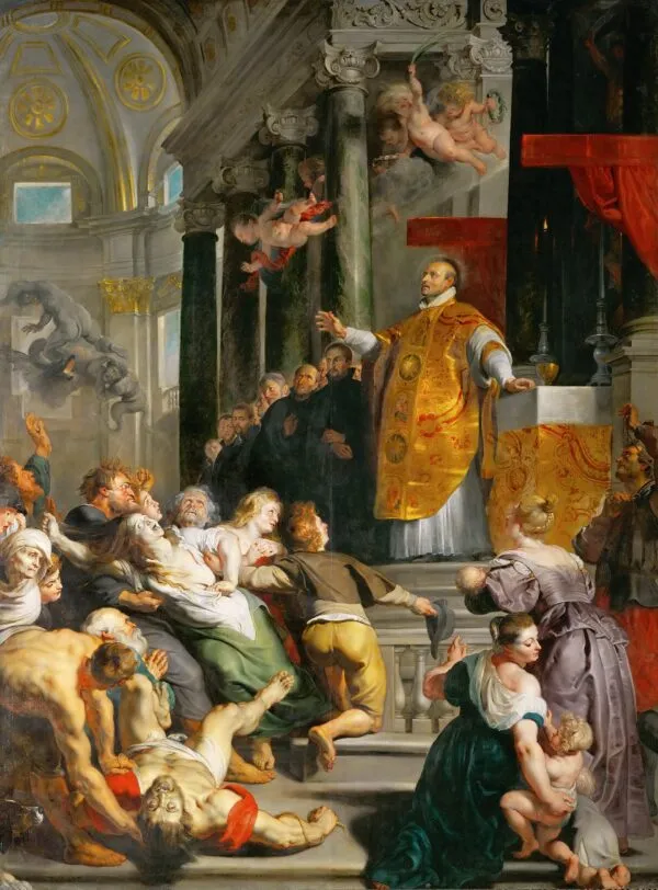 Miracle of Saint Ignatius of Loyola (1618) by Peter Paul Rubens — original painting reproduced as a hand-painted oil on canvas