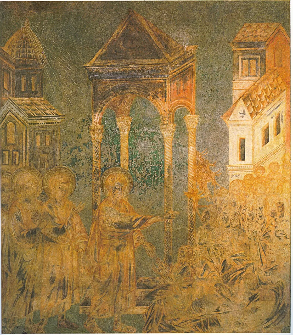 Miracle of Saint Peter (1277) by Cimabue — original painting reproduced as a hand-painted oil on canvas