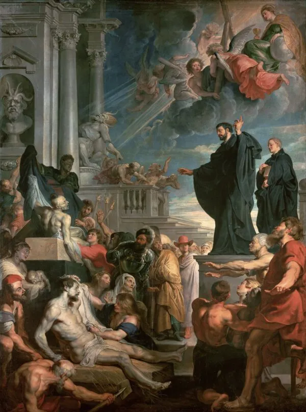 Miracles of St. Francis Xavier (1617) by Peter Paul Rubens — original painting reproduced as a hand-painted oil on canvas