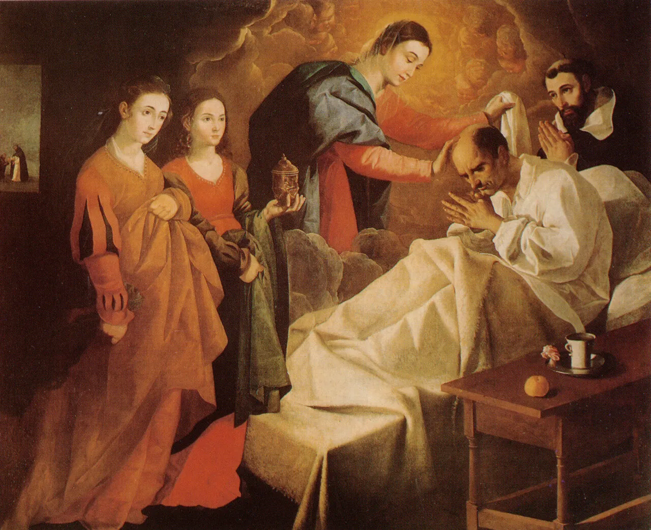 Miraculous Healing of the Blessed Reginald of Orleans (1626) by Francisco de Zurbarán — original painting reproduced as a hand-painted oil on canvas