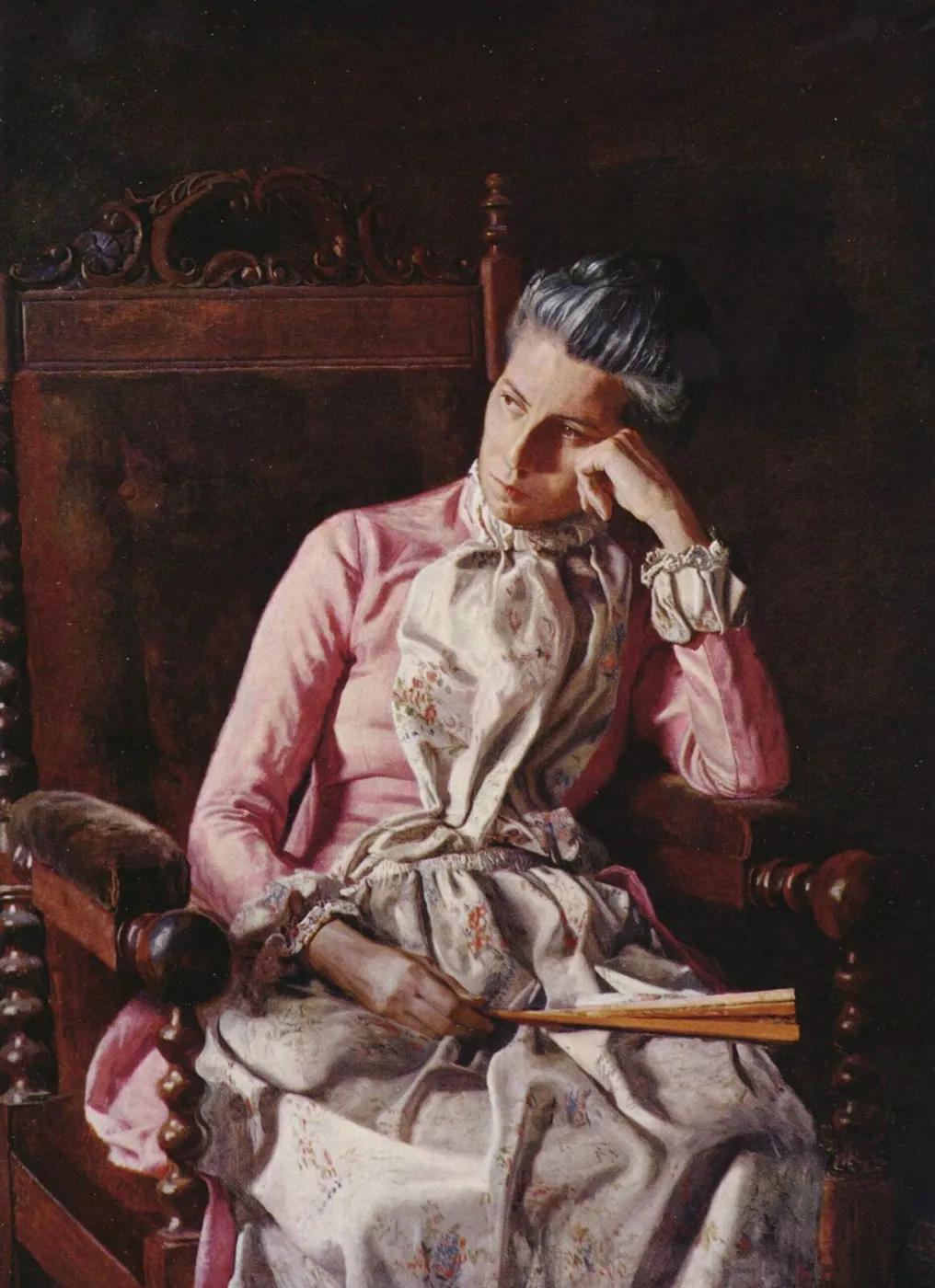 Miss Amelia Van Buren (1891) by Thomas Eakins — original painting reproduced as a hand-painted oil on canvas