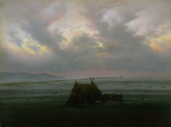 Mist (1820) by Caspar David Friedrich — original painting reproduced as a hand-painted oil on canvas