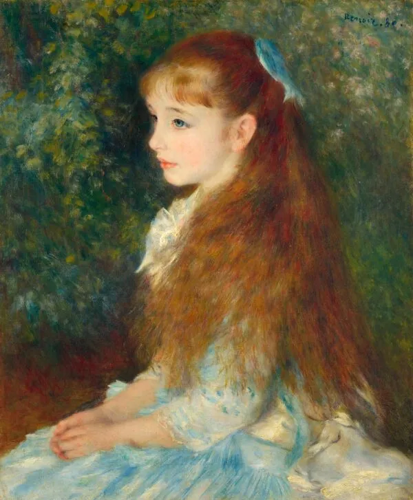 Mlle Irene Cahen d'Anvers (1880) by Pierre-Auguste Renoir — original painting reproduced as a hand-painted oil on canvas