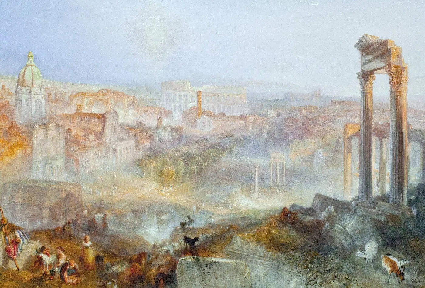 Modern Rome – Campo Vaccino (1839) by J. M. W. Turner — original painting reproduced as a hand-painted oil on canvas