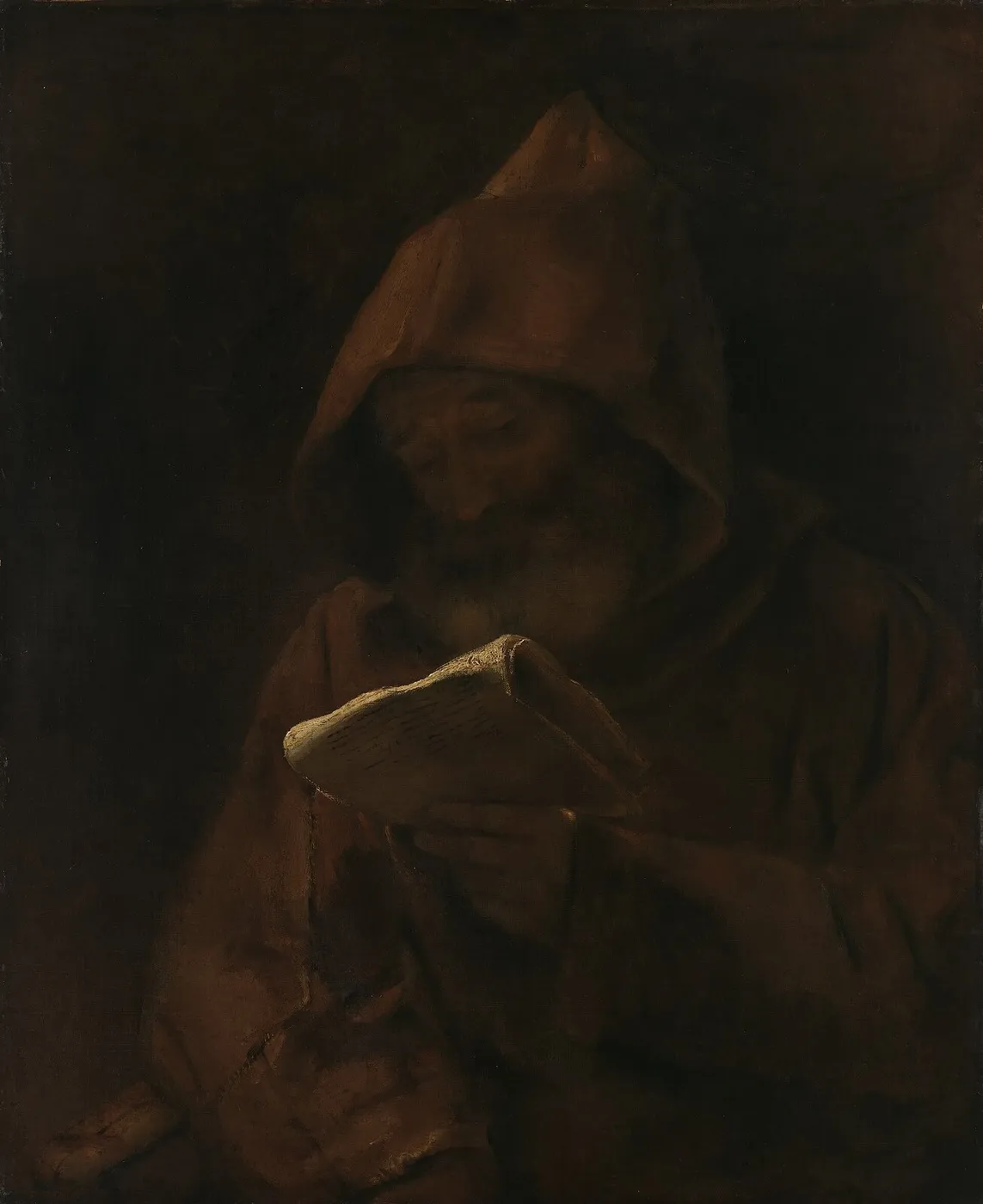 Monk Reading — Rembrandt