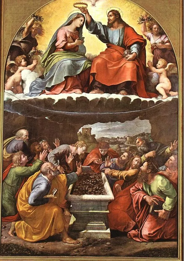 Monteluce Madonna (1525) by Giulio Romano — original painting reproduced as a hand-painted oil on canvas