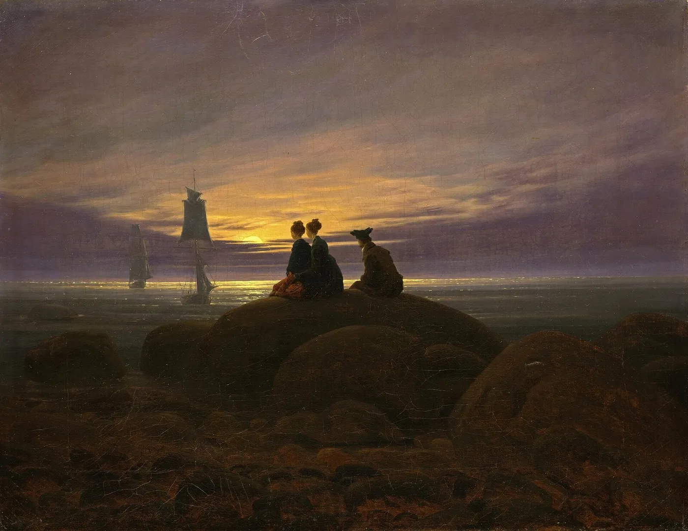 Moonrise over the Sea — Caspar David Friedrich