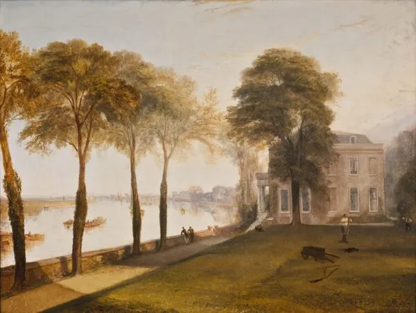 Mortlake Terrace: Early Summer Morning (1826) by J. M. W. Turner — original painting reproduced as a hand-painted oil on canvas