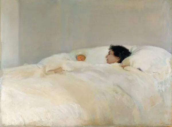 Mother (1900) by Joaquín Sorolla — original painting reproduced as a hand-painted oil on canvas