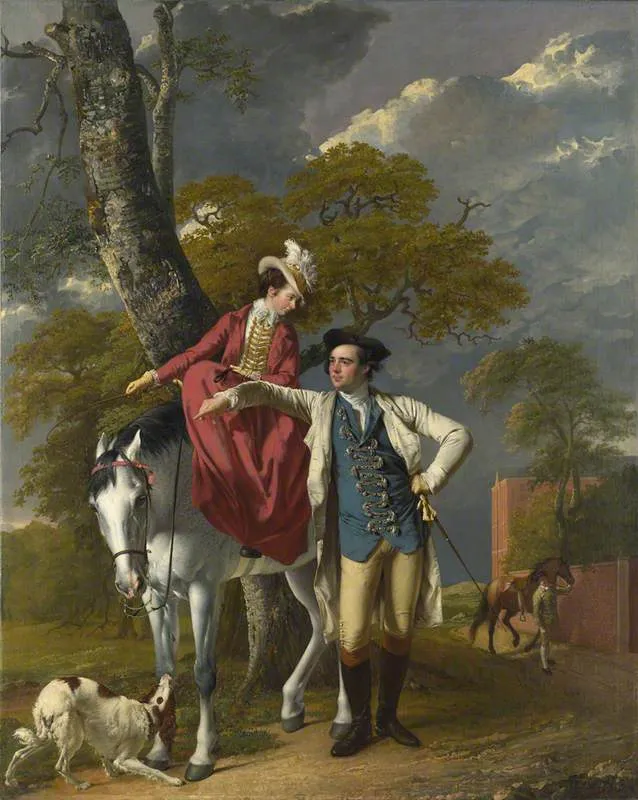 Mr and Mrs Thomas Coltman (1771) by Joseph Wright of Derby — original painting reproduced as a hand-painted oil on canvas