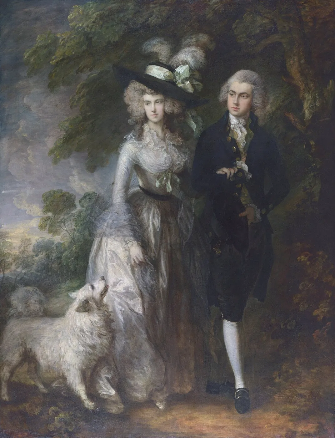 Mr and Mrs William Hallett ('The Morning Walk') (1785) by Thomas Gainsborough — original painting reproduced as a hand-painted oil on canvas