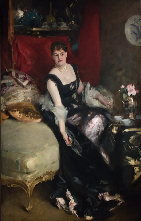 Mrs. Kate A. Moore (1884) by John Singer Sargent — original painting reproduced as a hand-painted oil on canvas