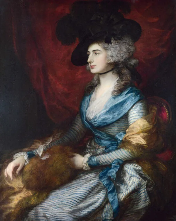 Mrs Siddons (1785) by Thomas Gainsborough — original painting reproduced as a hand-painted oil on canvas