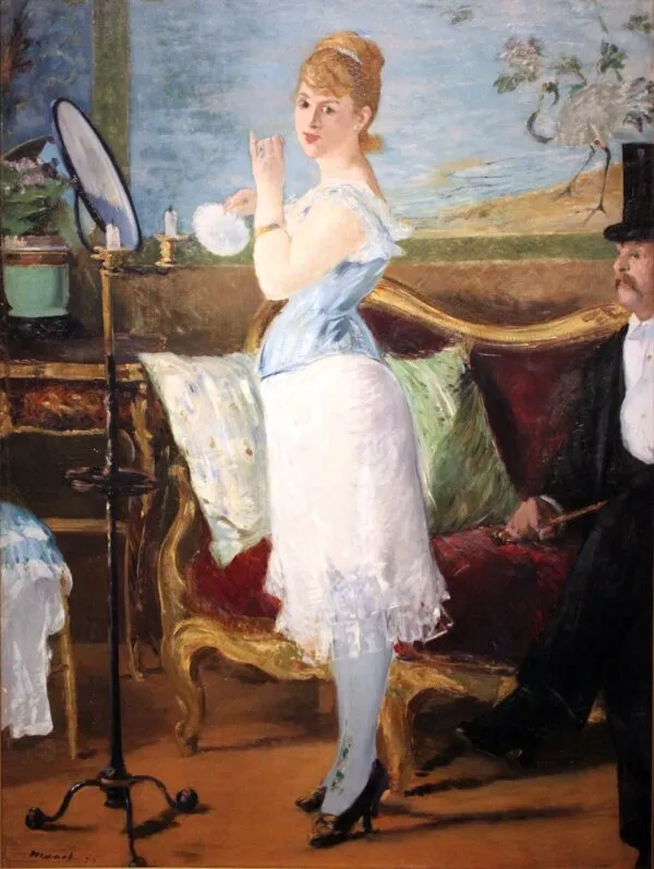 Nana (1877) by Édouard Manet — original painting reproduced as a hand-painted oil on canvas