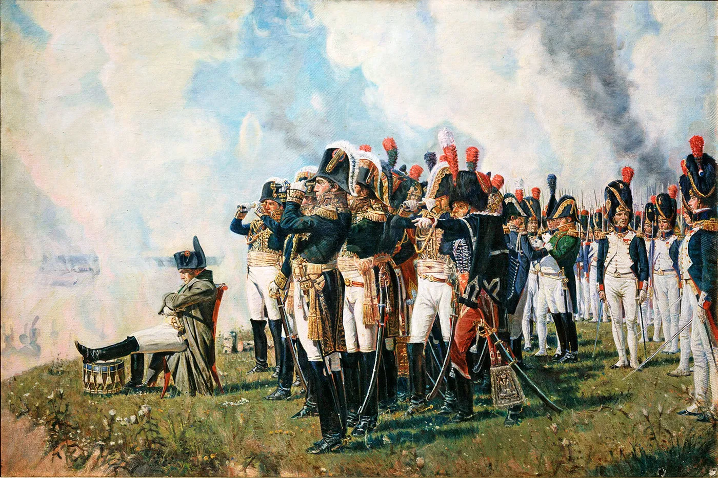 Napoleon near Borodino (1897) by Vasily Vereshchagin — original painting reproduced as a hand-painted oil on canvas