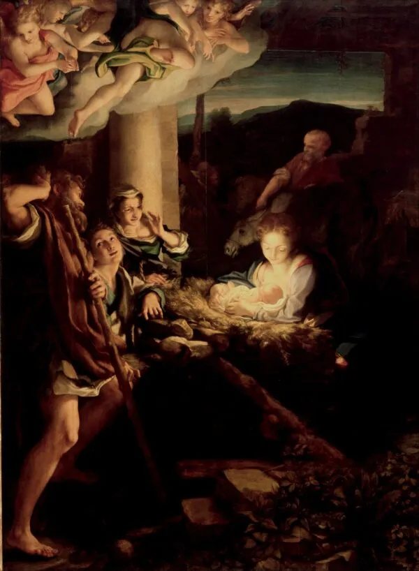 Nativity (1529) by Antonio da Correggio — original painting reproduced as a hand-painted oil on canvas