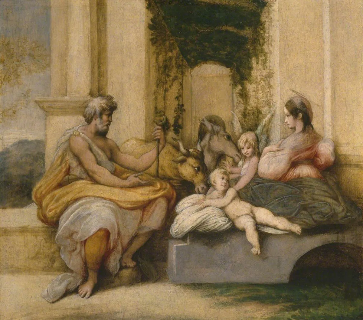 Nativity (1523) by Parmigianino — original painting reproduced as a hand-painted oil on canvas