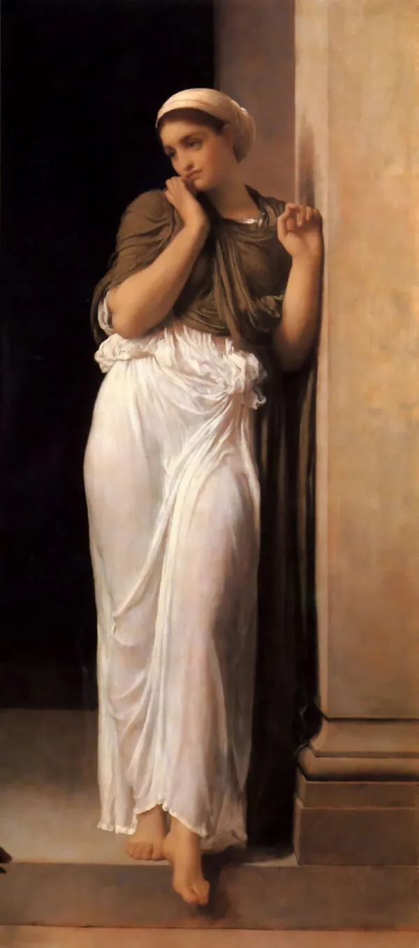 Nausicaa (1878) by Frederic Leighton — original painting reproduced as a hand-painted oil on canvas