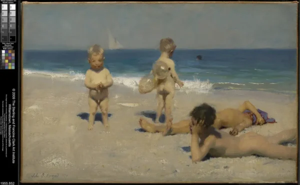 Neapolitan Children Bathing (1879) by John Singer Sargent — original painting reproduced as a hand-painted oil on canvas