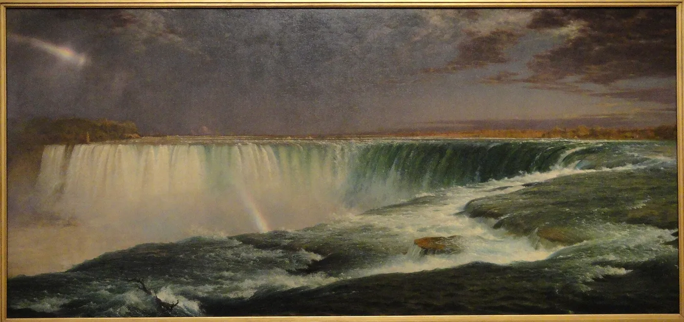 Niagara (1857) by Frederic Edwin Church — original painting reproduced as a hand-painted oil on canvas