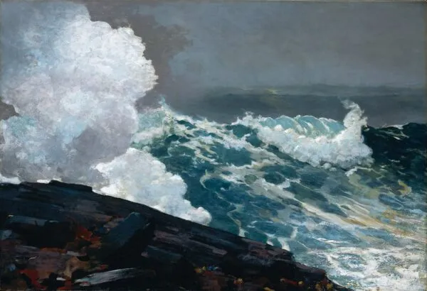 Northeaster (1898) by Winslow Homer — original painting reproduced as a hand-painted oil on canvas