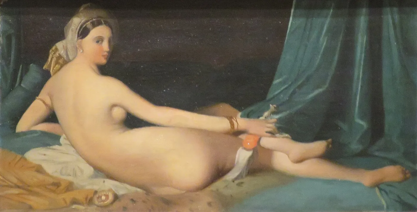 Odalisque (1830) by Jean-Auguste-Dominique Ingres — original painting reproduced as a hand-painted oil on canvas