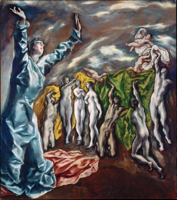 Opening of the Fifth Seal (1610) by El Greco — original painting reproduced as a hand-painted oil on canvas