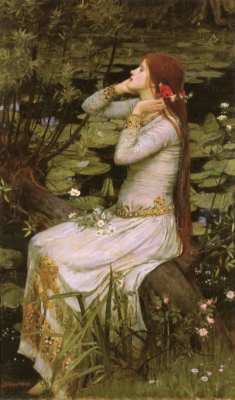 Ophelia (1894) by John William Waterhouse — original painting reproduced as a hand-painted oil on canvas