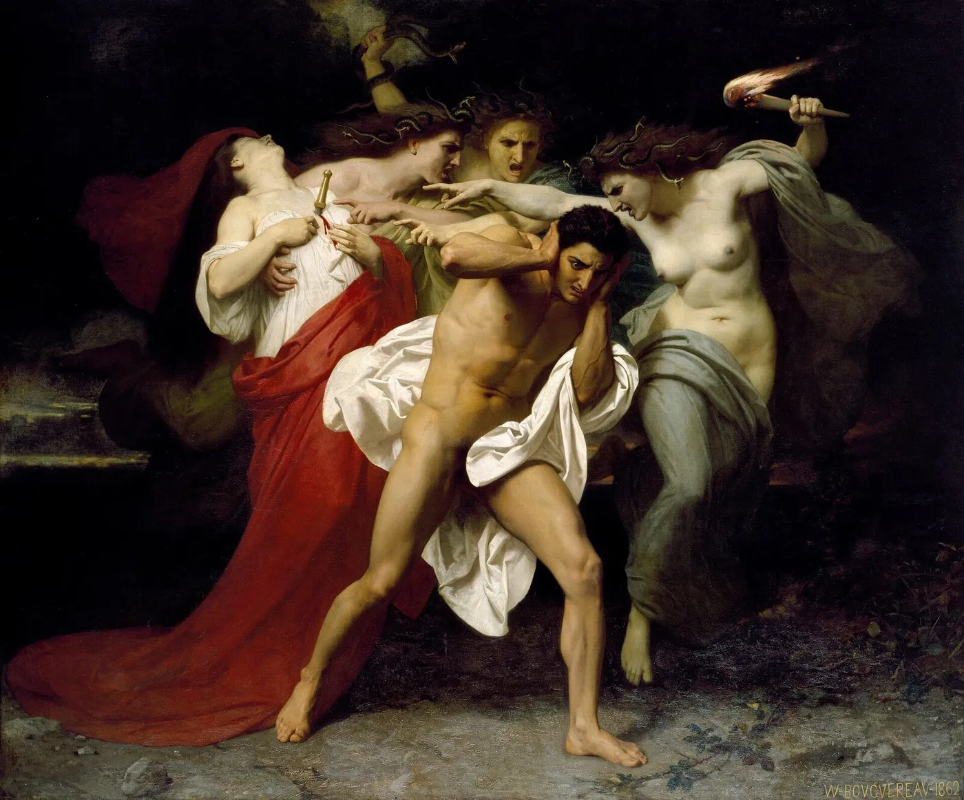 Orestes Pursued by the Furies — William-Adolphe Bouguereau