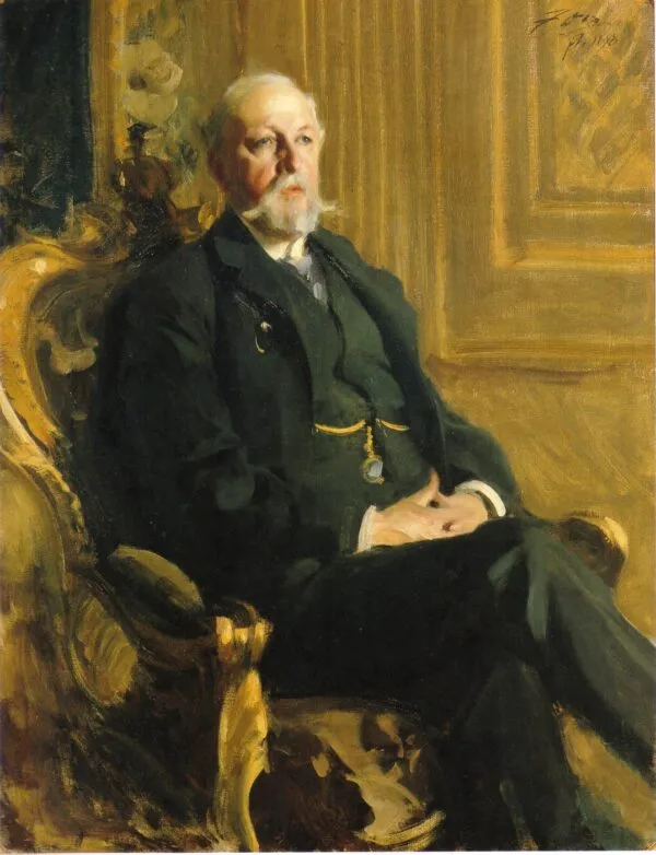 Oscar II (1898) by Anders Zorn — original painting reproduced as a hand-painted oil on canvas