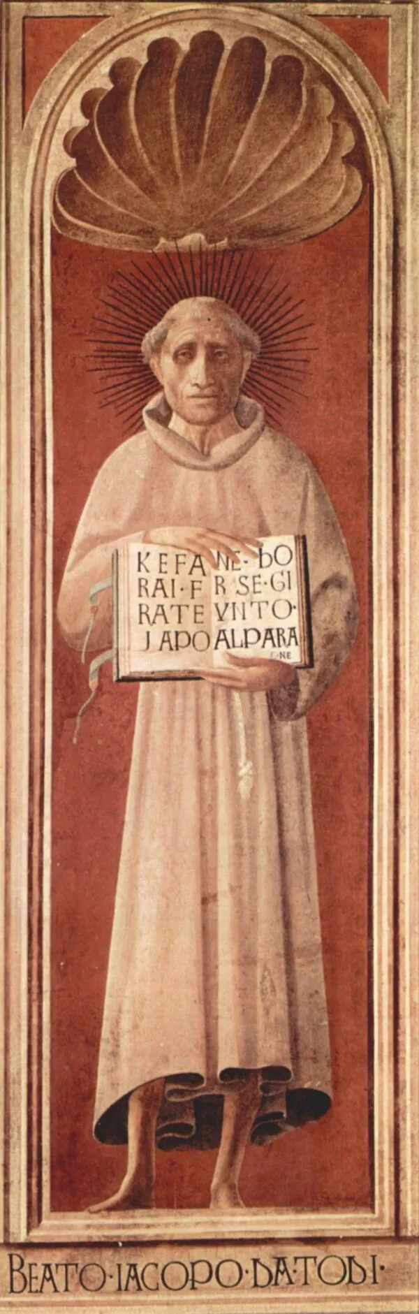Painting of Jacopone da Todi (1436) by Paolo Uccello — original painting reproduced as a hand-painted oil on canvas