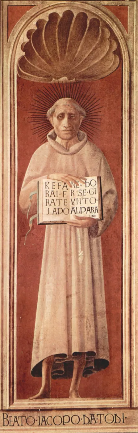 Painting of Jacopone da Todi (1436) by Paolo Uccello — original painting reproduced as a hand-painted oil on canvas