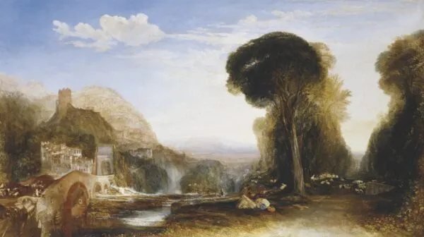 Palestrina - Composition (1828) by J. M. W. Turner — original painting reproduced as a hand-painted oil on canvas