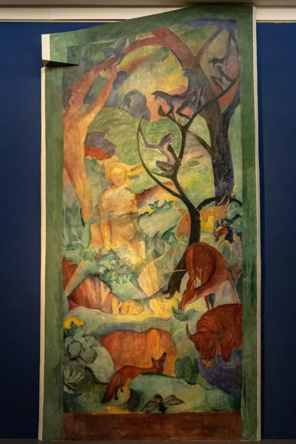 Paradies (1912) by August Macke — original painting reproduced as a hand-painted oil on canvas