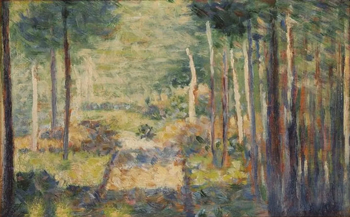 Path in the woods, Barbizon — Georges Seurat