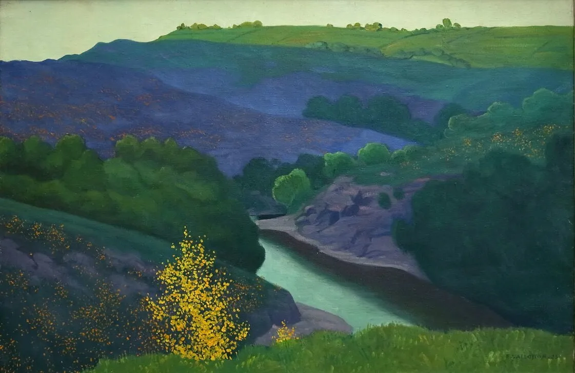 Paysage de la Creuse (1925) by Félix Vallotton — original painting reproduced as a hand-painted oil on canvas