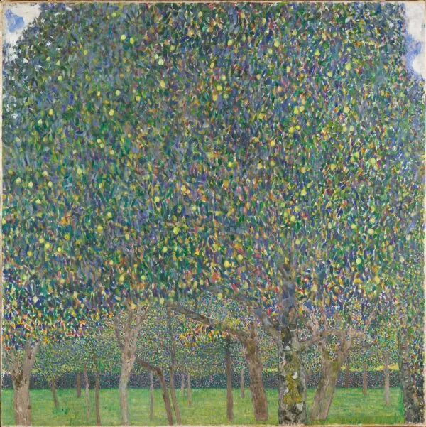 Pear Tree (1903) by Gustav Klimt — original painting reproduced as a hand-painted oil on canvas