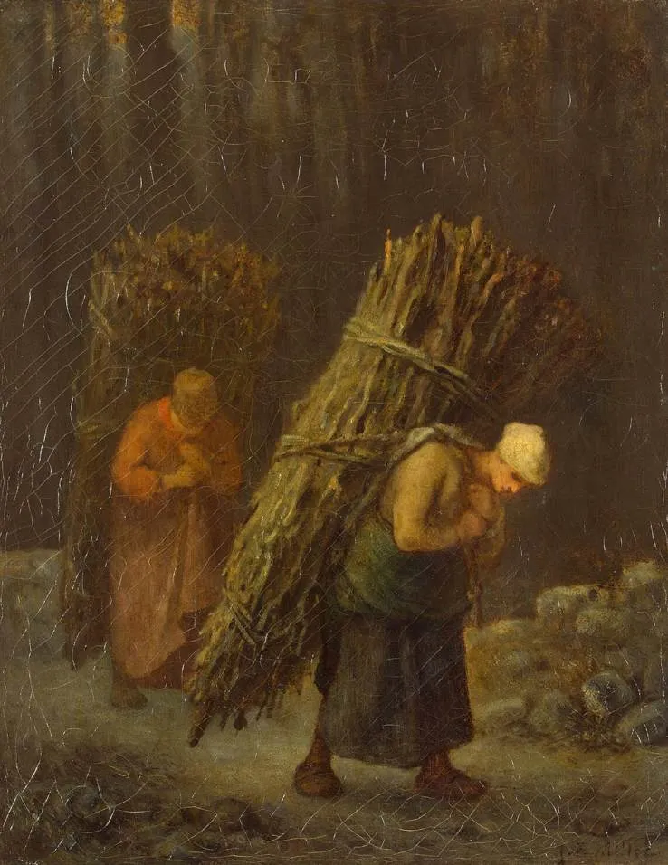 Peasant Women with Brushwood — Jean-François Millet