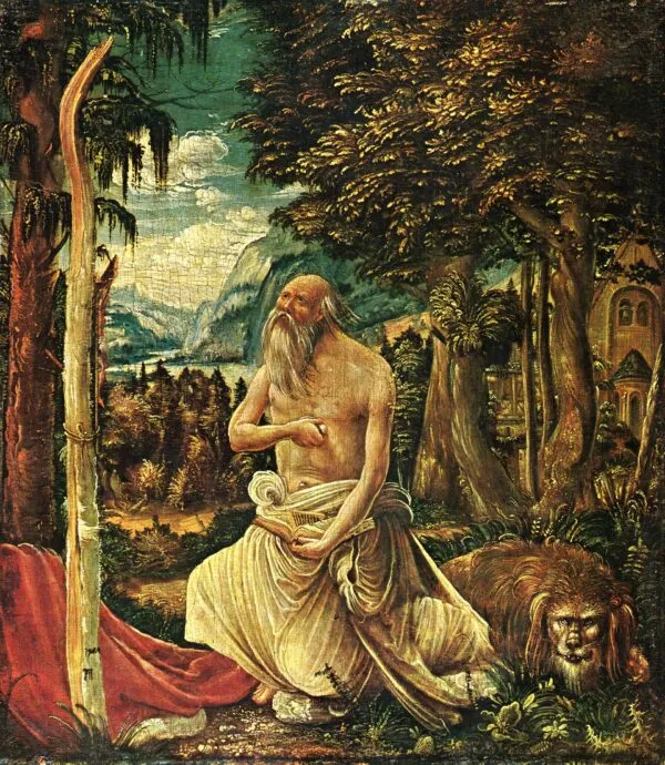 Penitent Hieronymus (1507) by Albrecht Altdorfer — original painting reproduced as a hand-painted oil on canvas