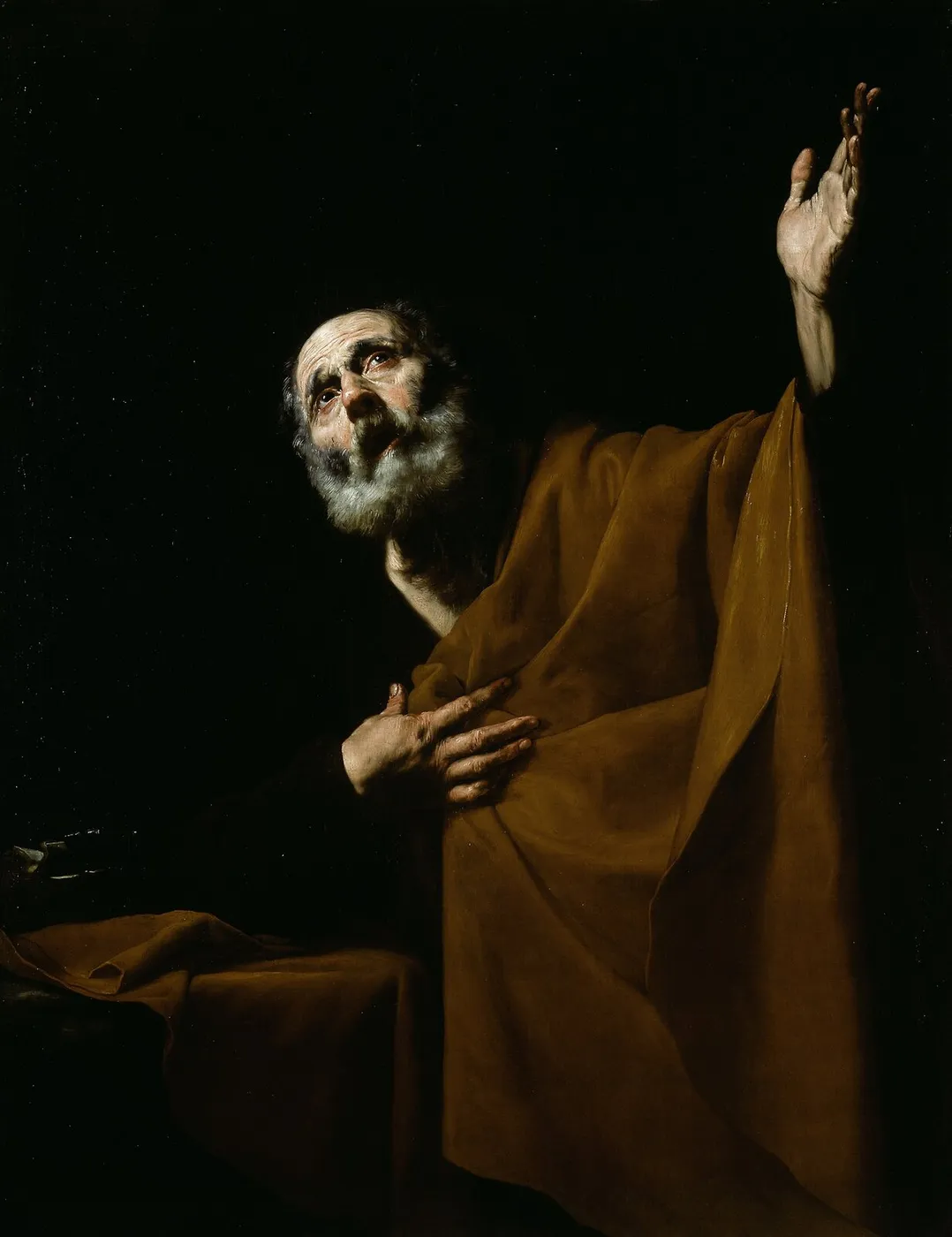Penitent Saint Peter (1630) by Jusepe de Ribera — original painting reproduced as a hand-painted oil on canvas