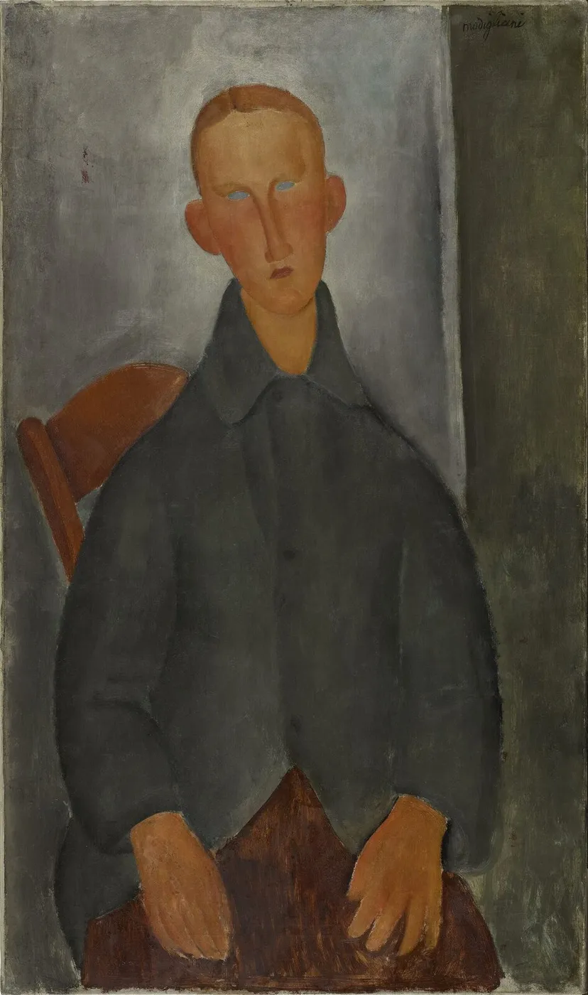 Petit Garçon roux (1919) by Amedeo Modigliani — original painting reproduced as a hand-painted oil on canvas