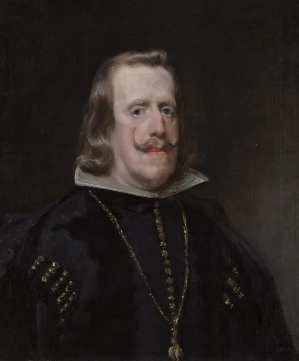 Philip IV of Spain (1656) by Diego Velázquez — original painting reproduced as a hand-painted oil on canvas
