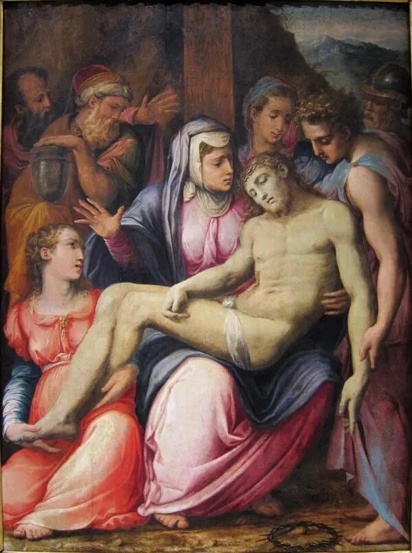 Pieta (1550) by Giorgio Vasari — original painting reproduced as a hand-painted oil on canvas