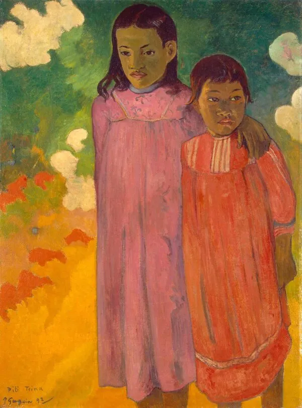Piti Teina (1892) by Paul Gauguin — original painting reproduced as a hand-painted oil on canvas